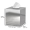 Tissue Box | Stainless Steel Square Facial Tissue Box Holder | Shiny Finish